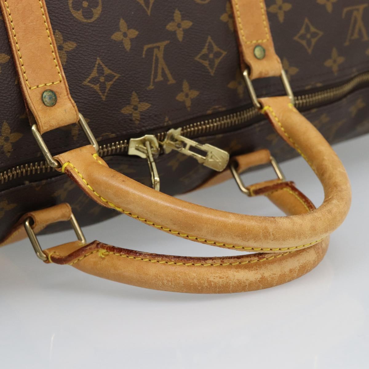 LOUIS VUITTON Monogram Keepall 60 Boston Bag M41422 LV Auth 190648