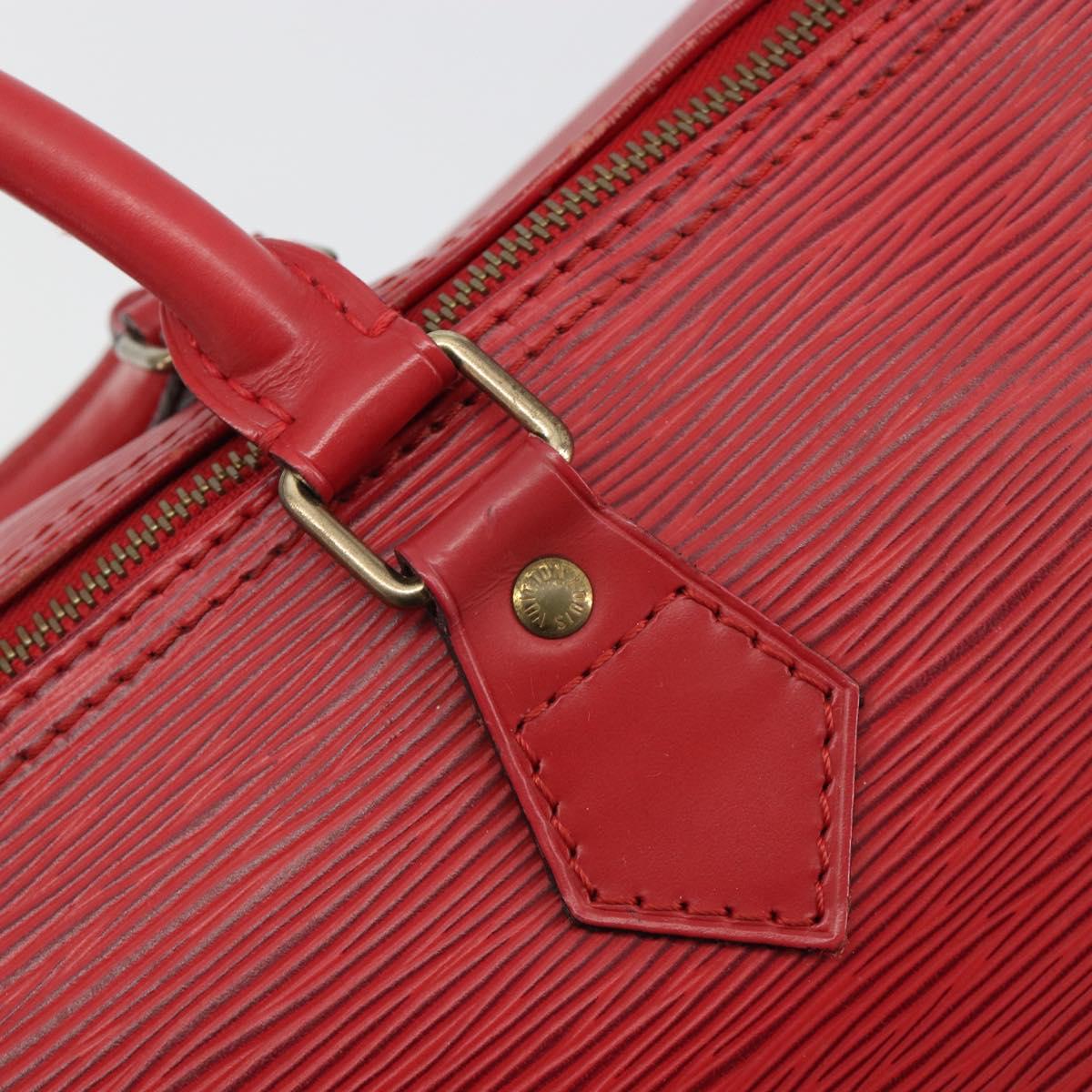 LOUIS VUITTON Epi Speedy 35 Hand Bag Castilian Red M42997 LV Auth 190649A
