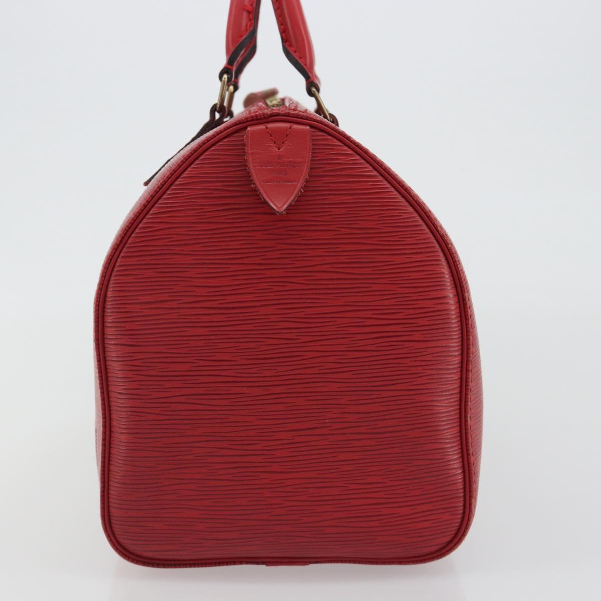 LOUIS VUITTON Epi Speedy 35 Hand Bag Castilian Red M42997 LV Auth 190649A