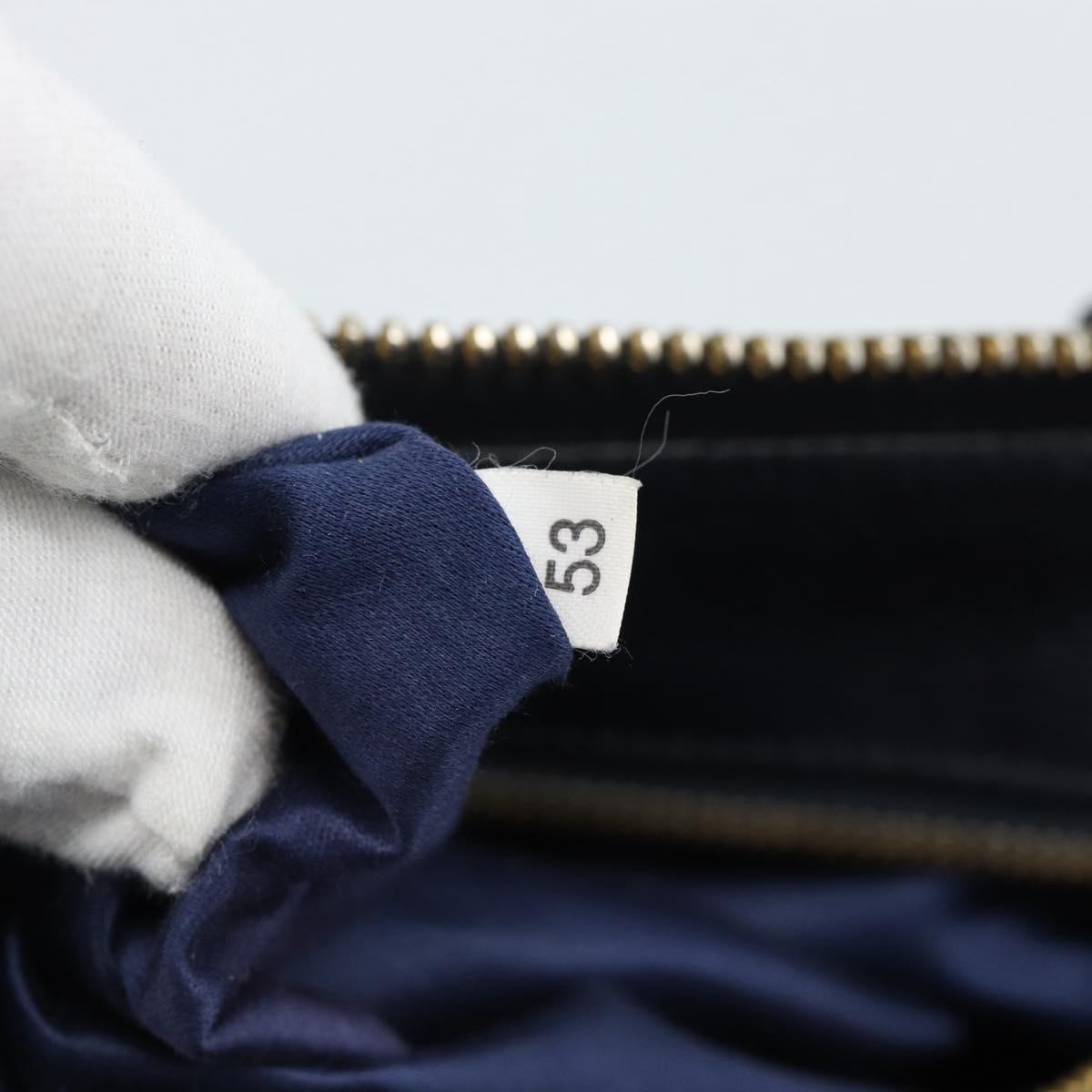 Miu Miu Hand Bag Leather 2way Blue Gold Auth 190650