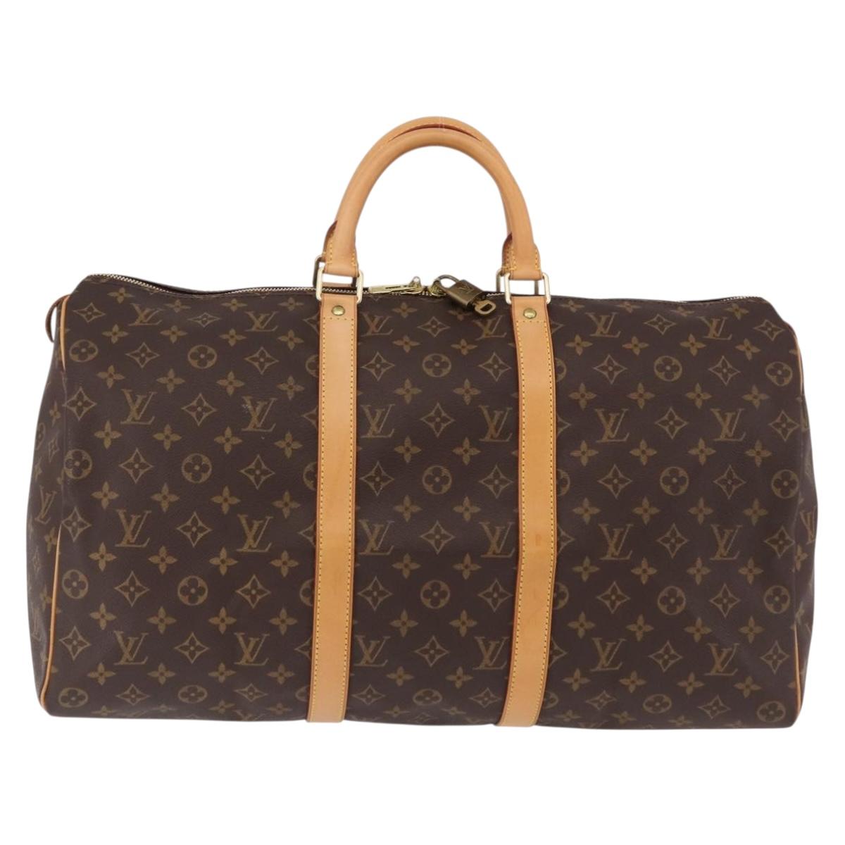 LOUIS VUITTON Monogram Keepall 50 Boston Bag M41426 LV Auth 190654A