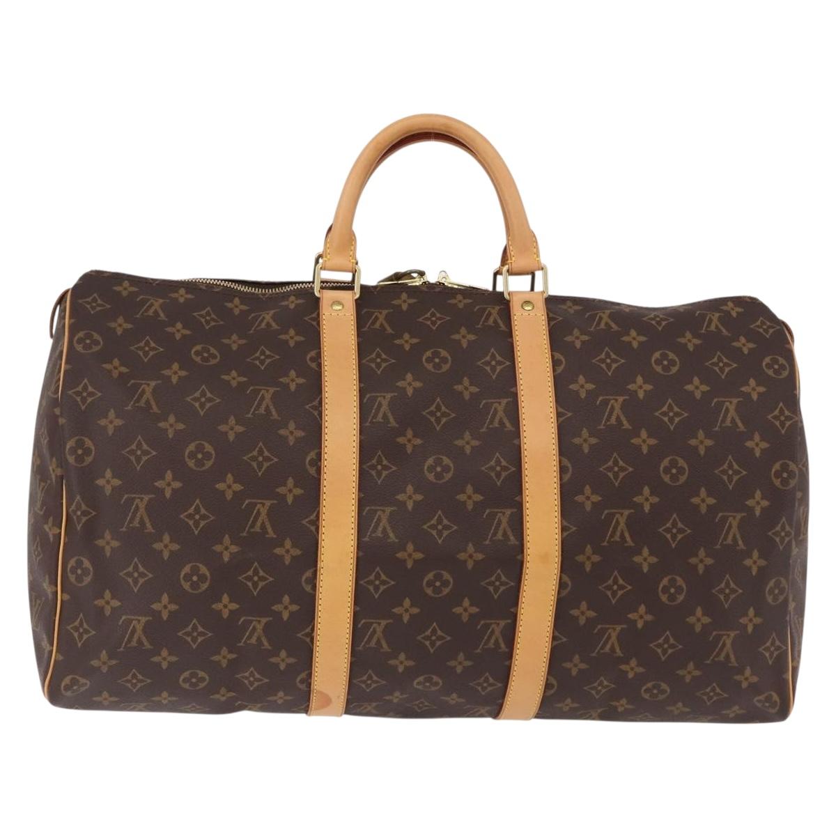 LOUIS VUITTON Monogram Keepall 50 Boston Bag M41426 LV Auth 190654A