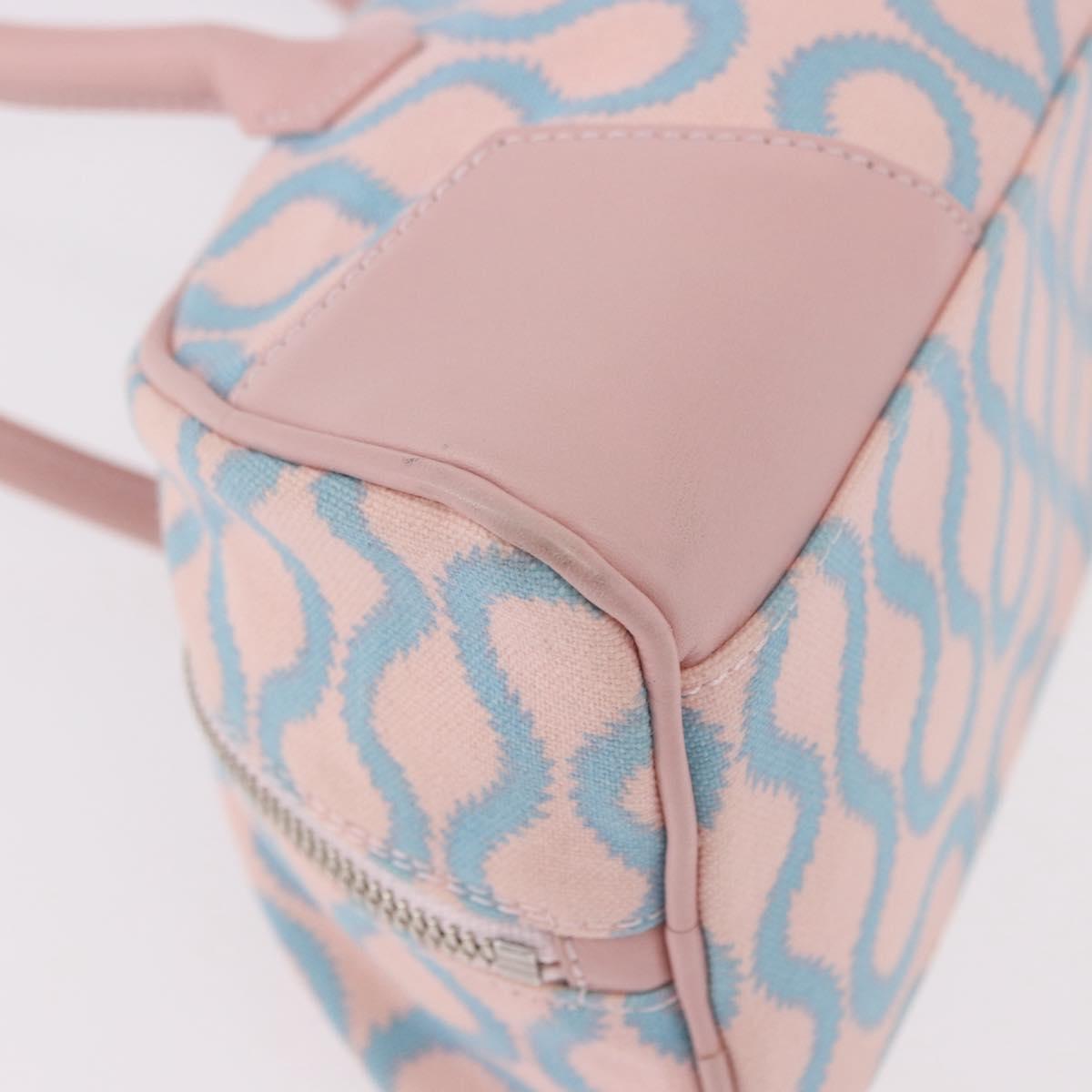 Vivienne Westwood Hand Bag Canvas Pink Silver Auth 190655A