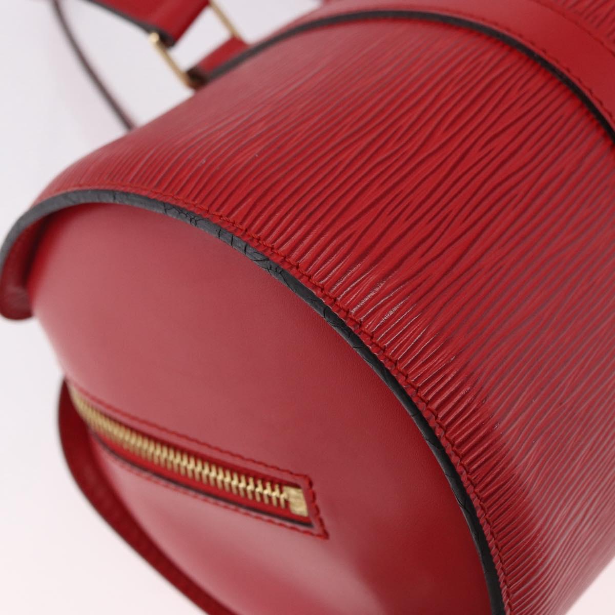 LOUIS VUITTON Epi Soufflot Hand Bag Red M52227 LV Auth 190657V