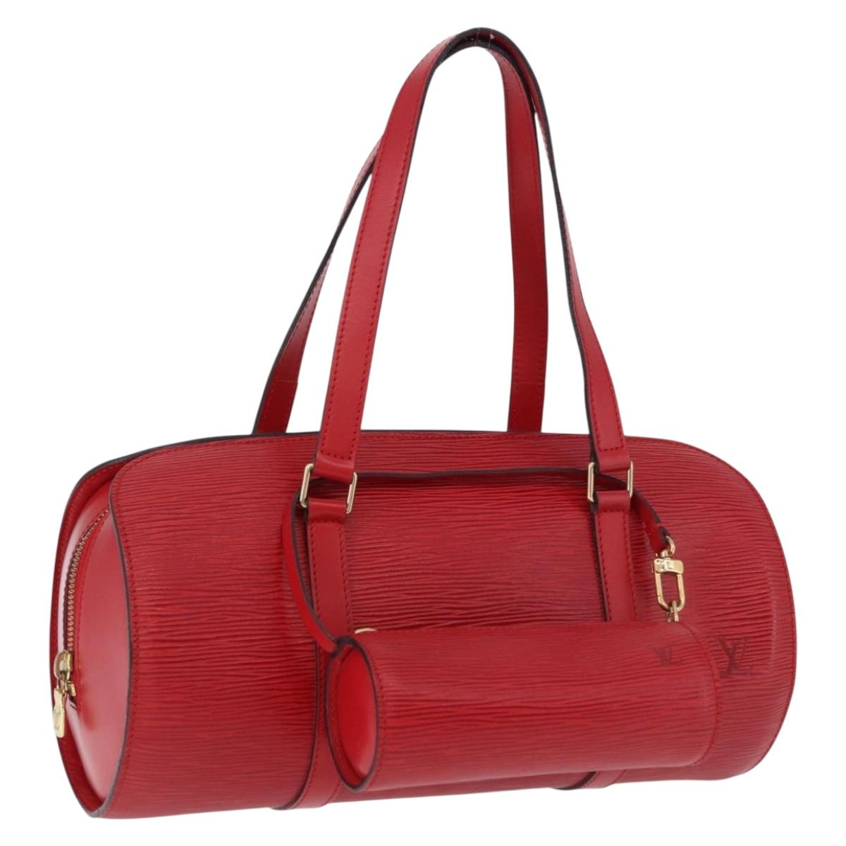 LOUIS VUITTON Epi Soufflot Hand Bag Red M52227 LV Auth 190657V
