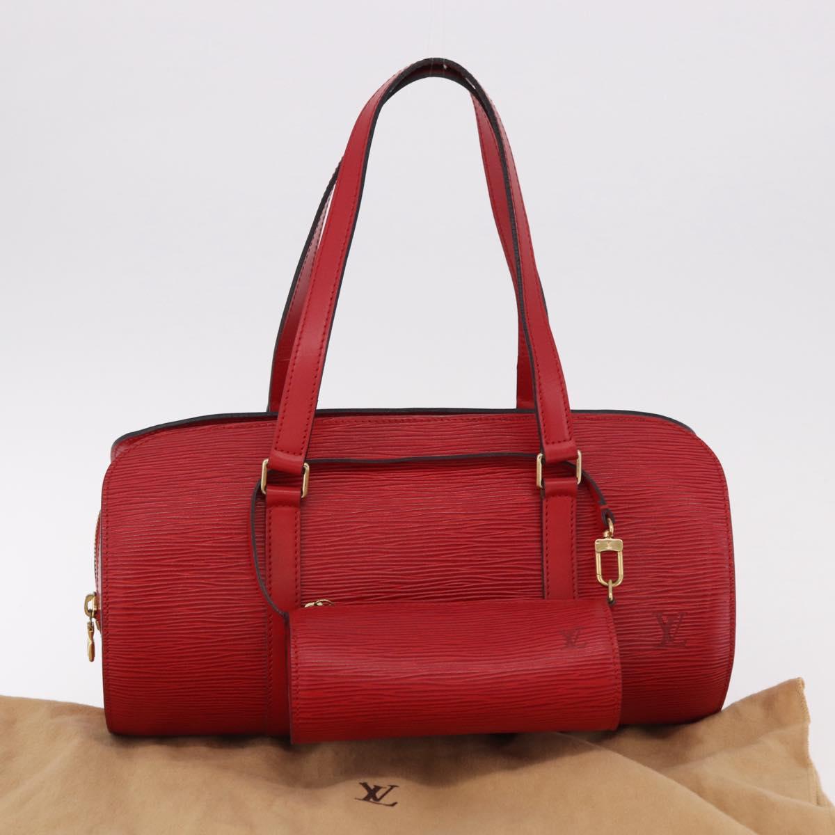 LOUIS VUITTON Epi Soufflot Hand Bag Red M52227 LV Auth 190657V