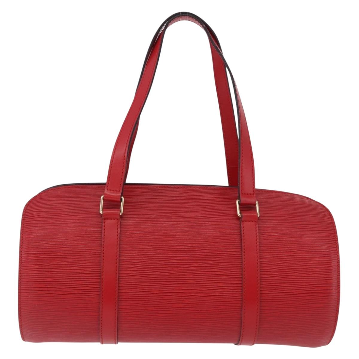 LOUIS VUITTON Epi Soufflot Hand Bag Red M52227 LV Auth 190657V