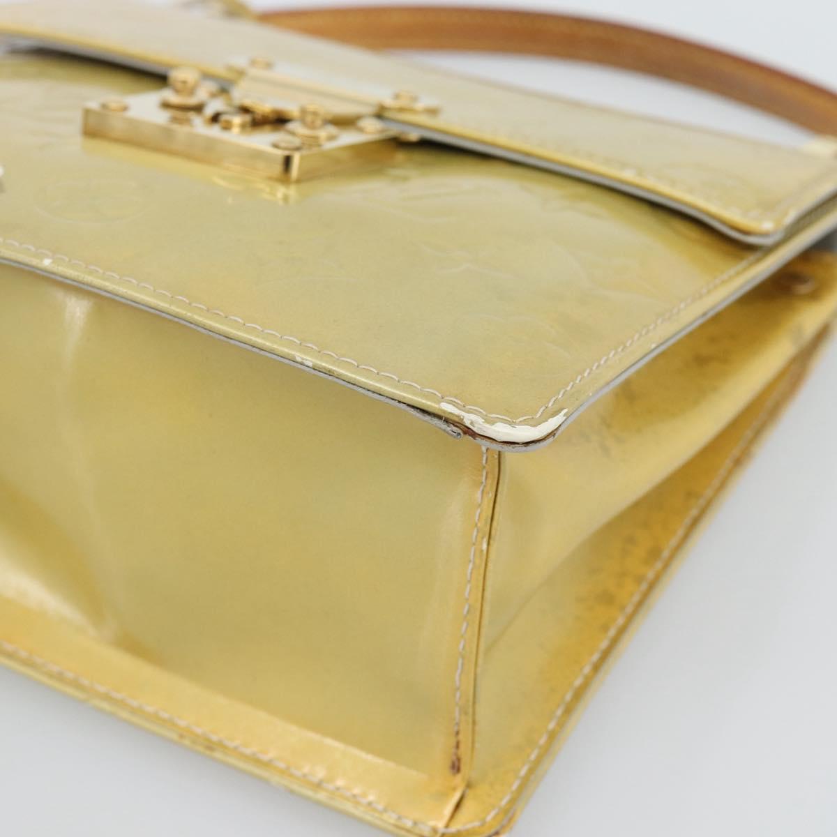 LOUIS VUITTON Monogram Vernis Spring street Hand Bag Gris M91029 LV Auth 190661