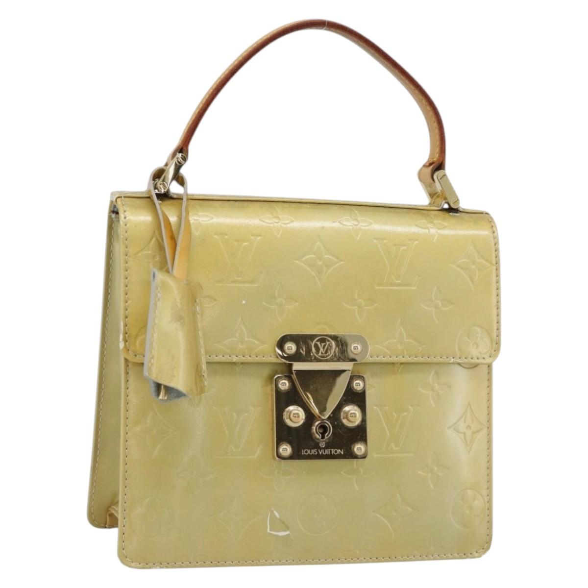 LOUIS VUITTON Monogram Vernis Spring street Hand Bag Gris M91029 LV Auth 190661