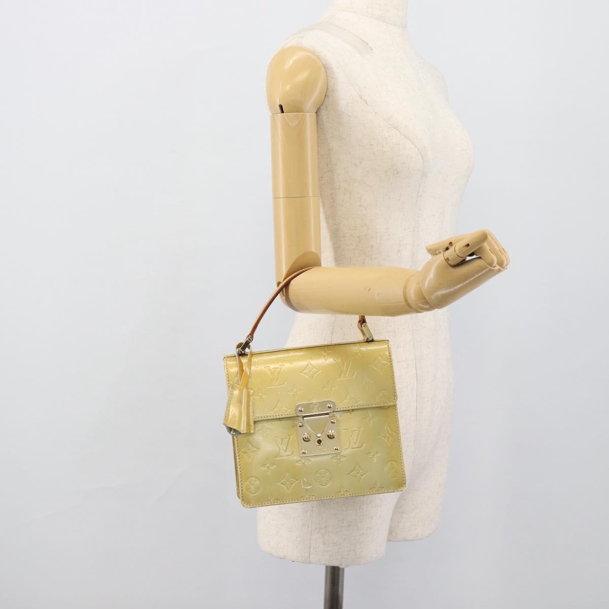LOUIS VUITTON Monogram Vernis Spring street Hand Bag Gris M91029 LV Auth 190661
