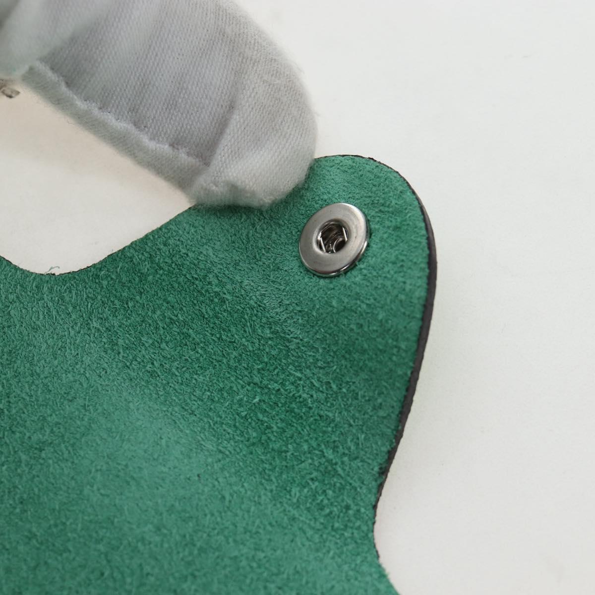 HERMES Yuris PM Note Cover Leather Green Auth 190663