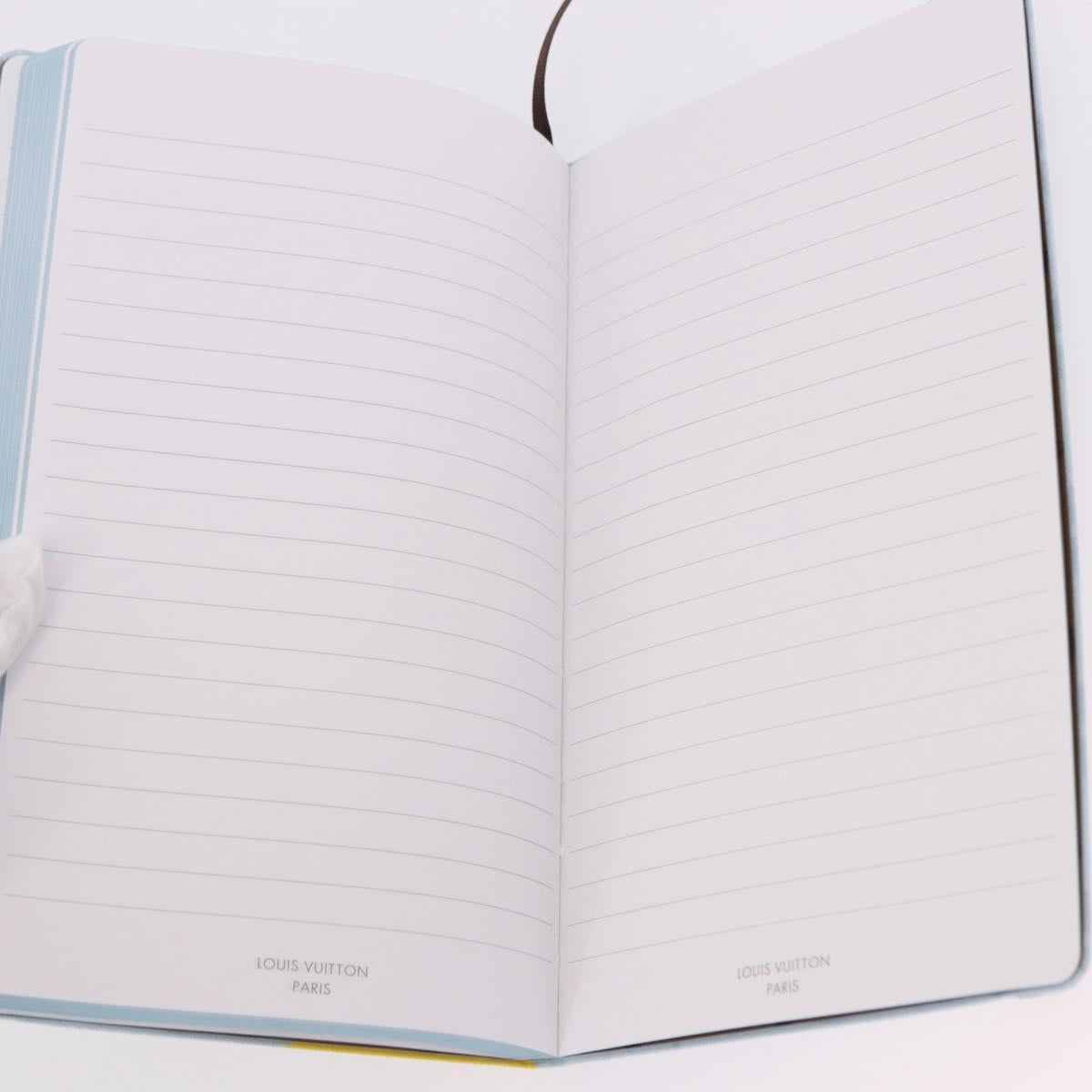 LOUIS VUITTON Notebook MM Jane Note Cover Light Blue GI1119 LV Auth 190665M