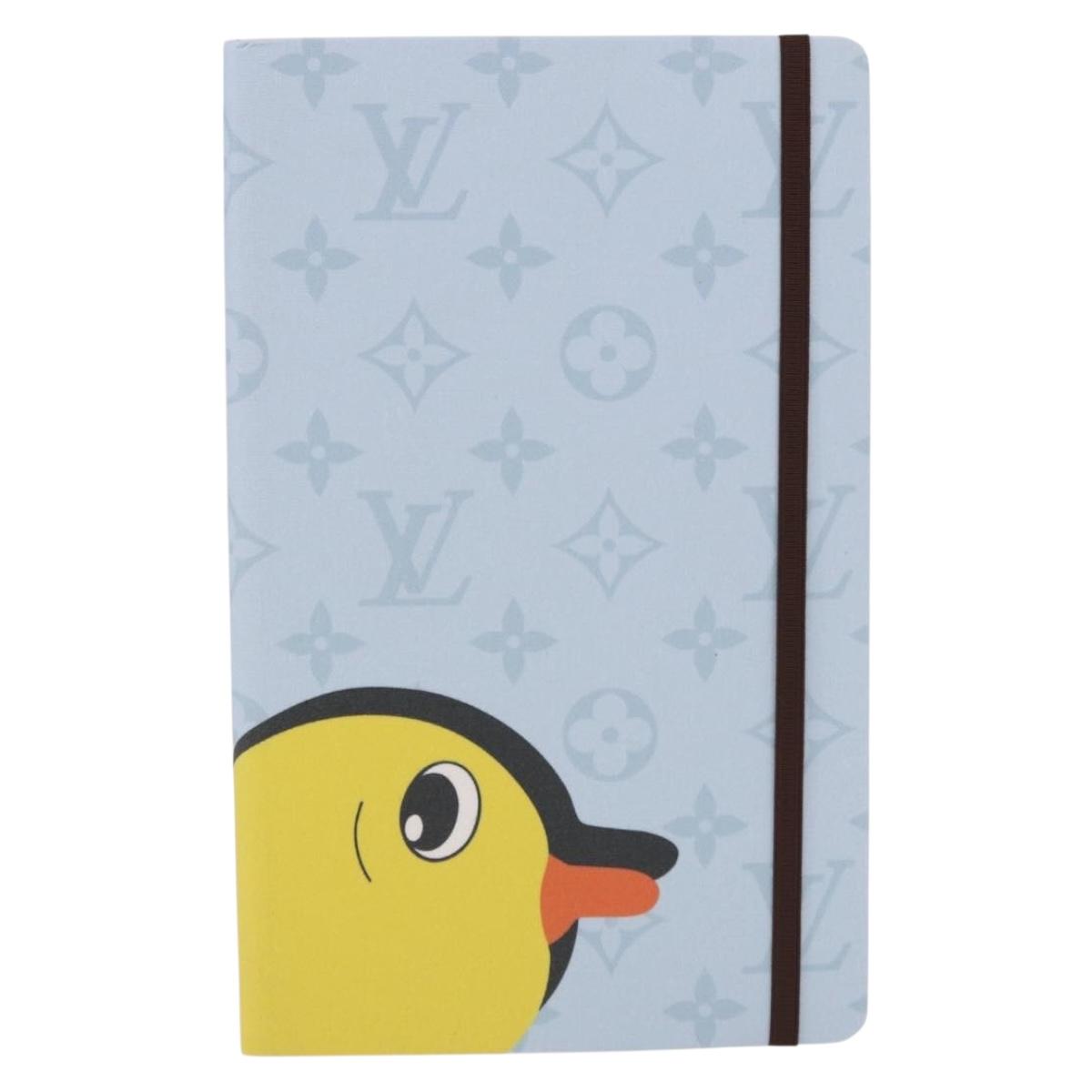 LOUIS VUITTON Notebook MM Jane Note Cover Light Blue GI1119 LV Auth 190665M