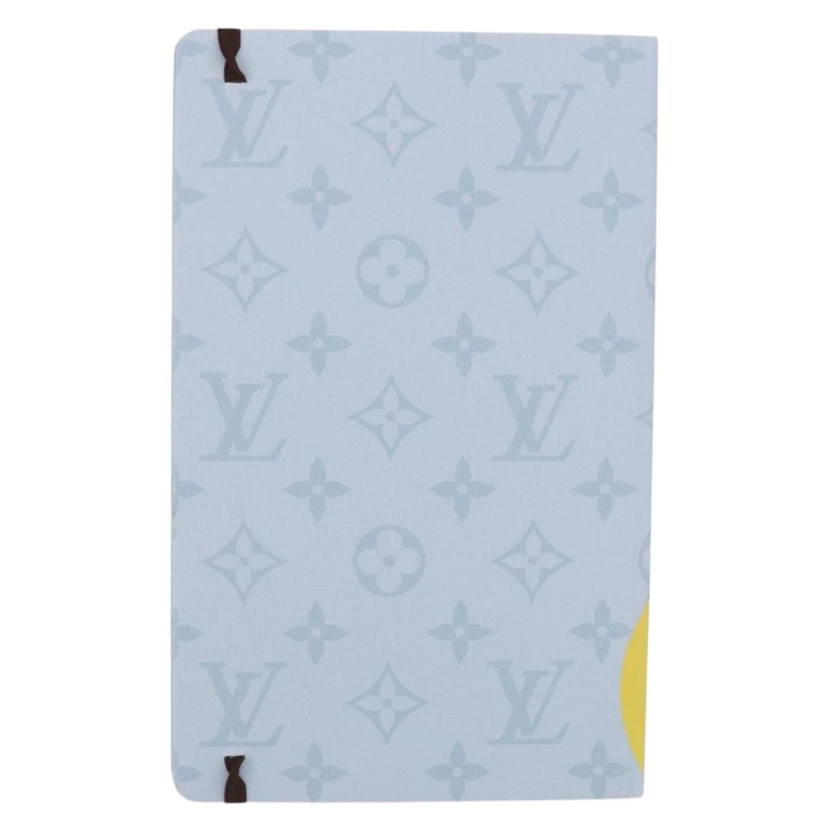 LOUIS VUITTON Notebook MM Jane Note Cover Light Blue GI1119 LV Auth 190665M
