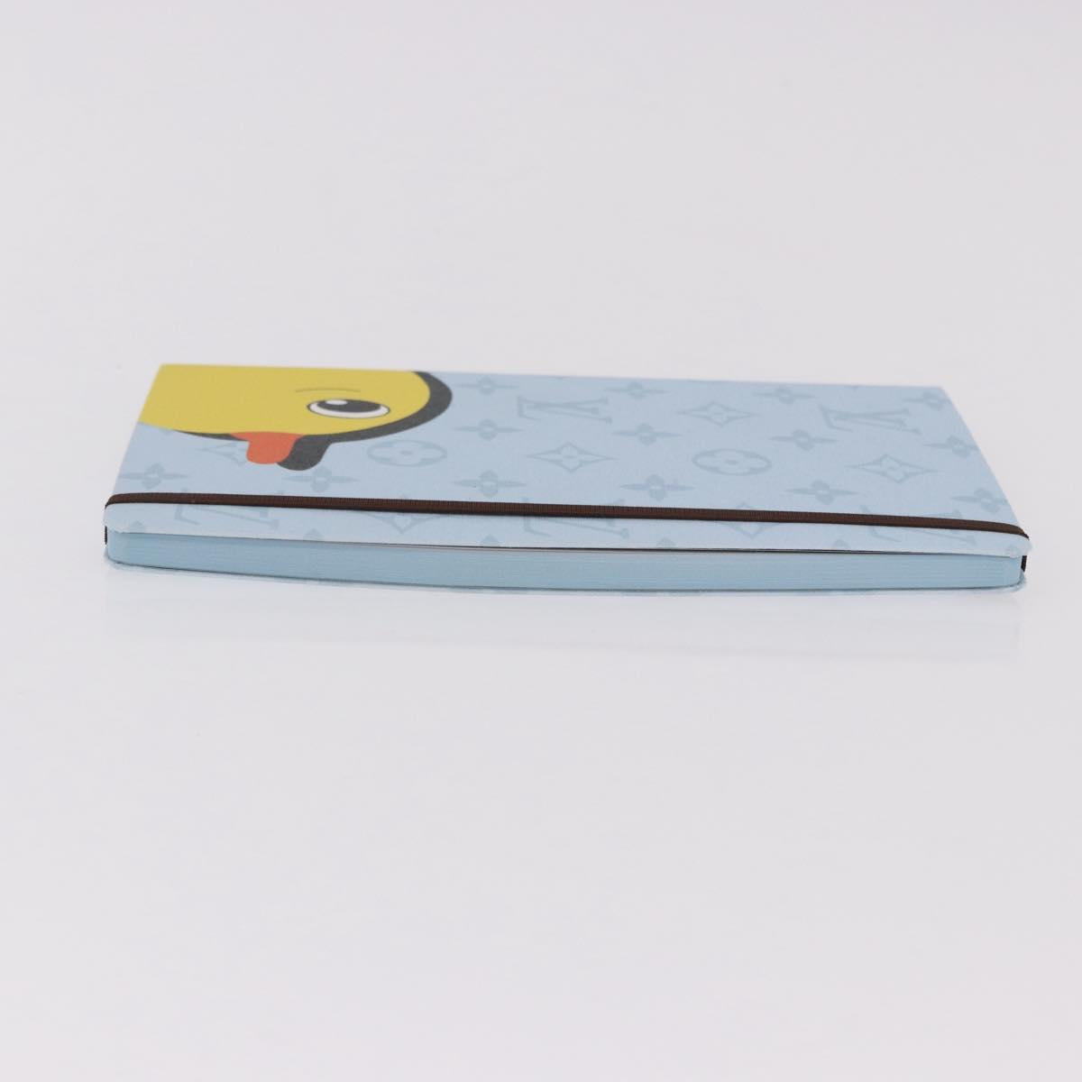 LOUIS VUITTON Notebook MM Jane Note Cover Light Blue GI1119 LV Auth 190665M