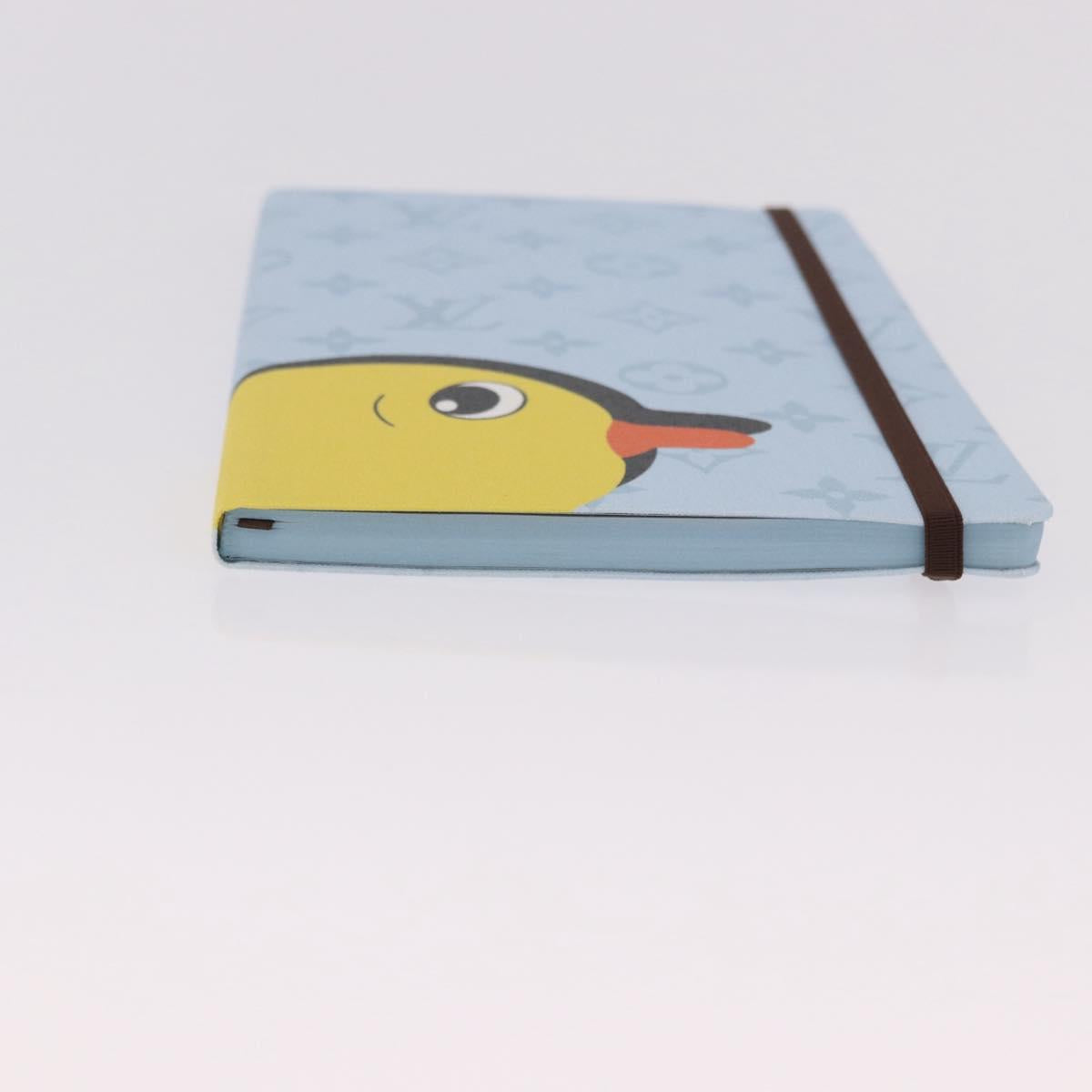 LOUIS VUITTON Notebook MM Jane Note Cover Light Blue GI1119 LV Auth 190665M