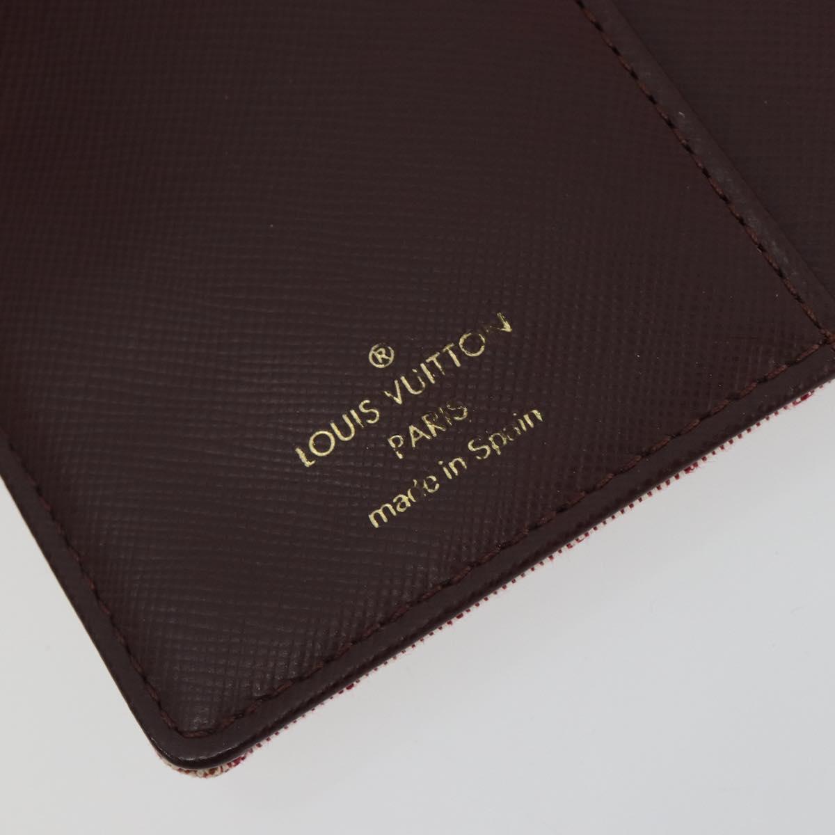 LOUIS VUITTON Monogram Mini Agenda PM Planner Cover Red R20912 LV Auth 190666