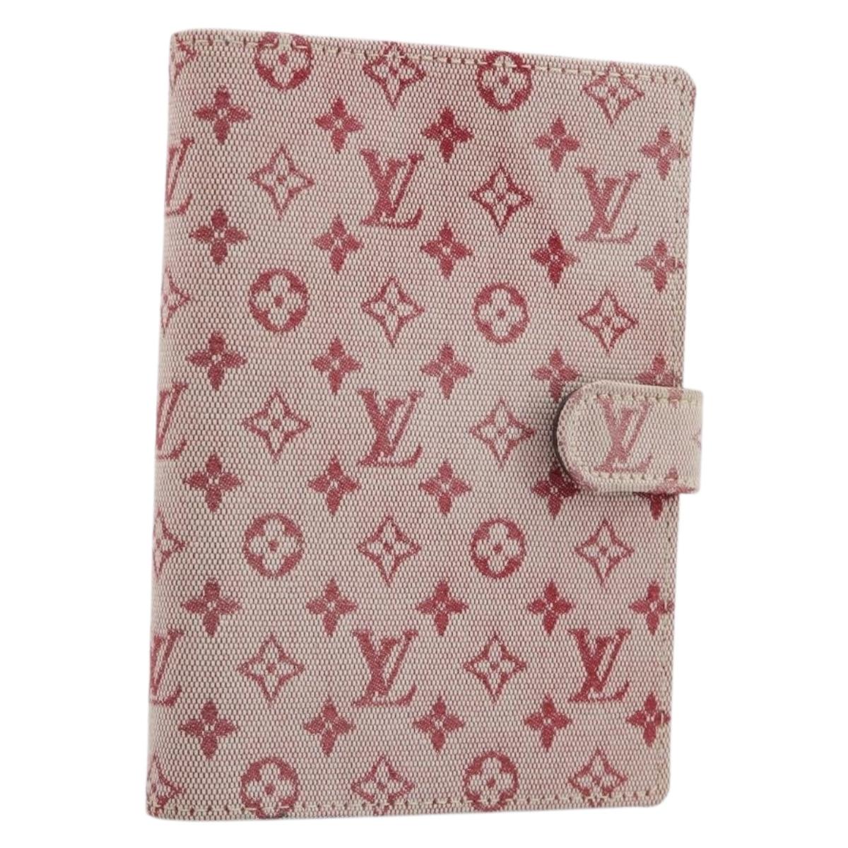 LOUIS VUITTON Monogram Mini Agenda PM Planner Cover Red R20912 LV Auth 190666