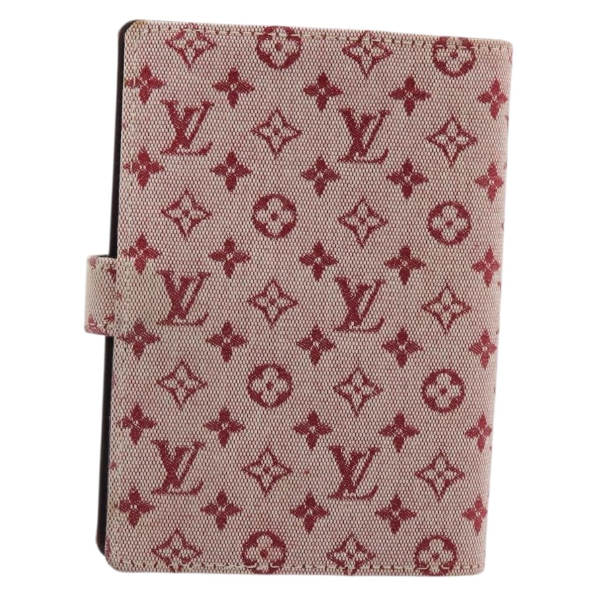 LOUIS VUITTON Monogram Mini Agenda PM Planner Cover Red R20912 LV Auth 190666