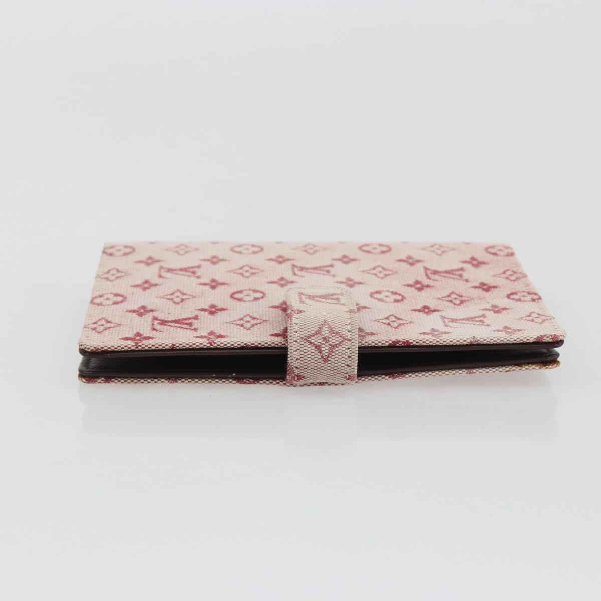 LOUIS VUITTON Monogram Mini Agenda PM Planner Cover Red R20912 LV Auth 190666