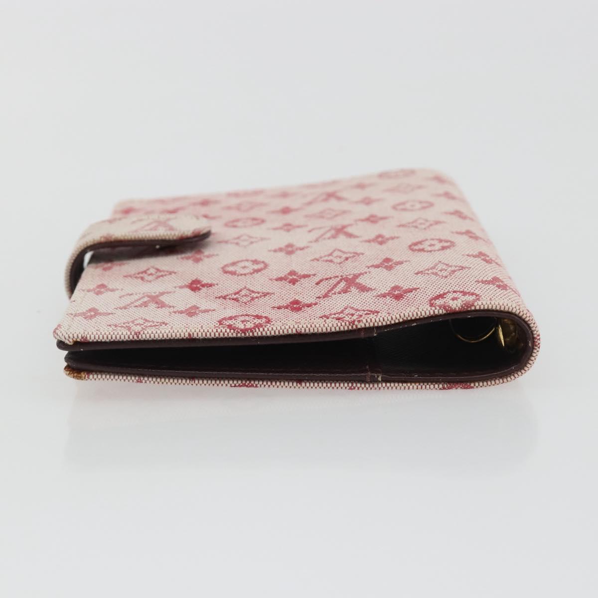 LOUIS VUITTON Monogram Mini Agenda PM Planner Cover Red R20912 LV Auth 190666