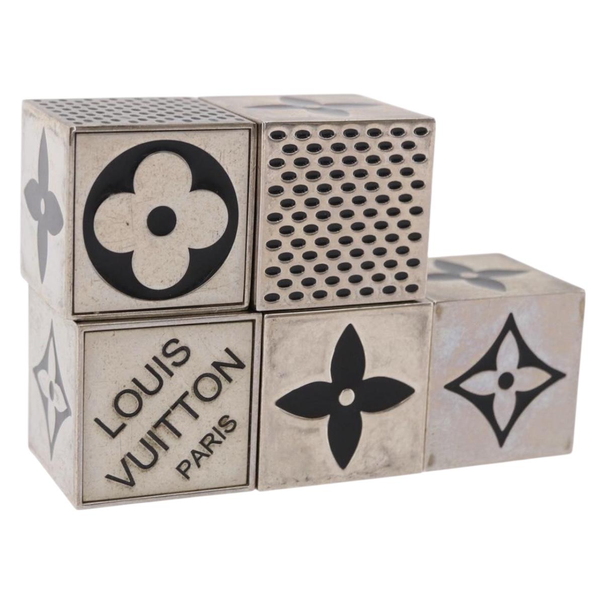 LOUIS VUITTON LV Cube Game metal Silver M99454 LV Auth 190676