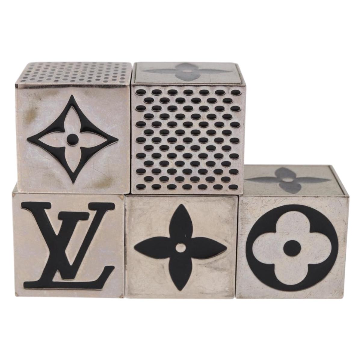 LOUIS VUITTON LV Cube Game metal Silver M99454 LV Auth 190676