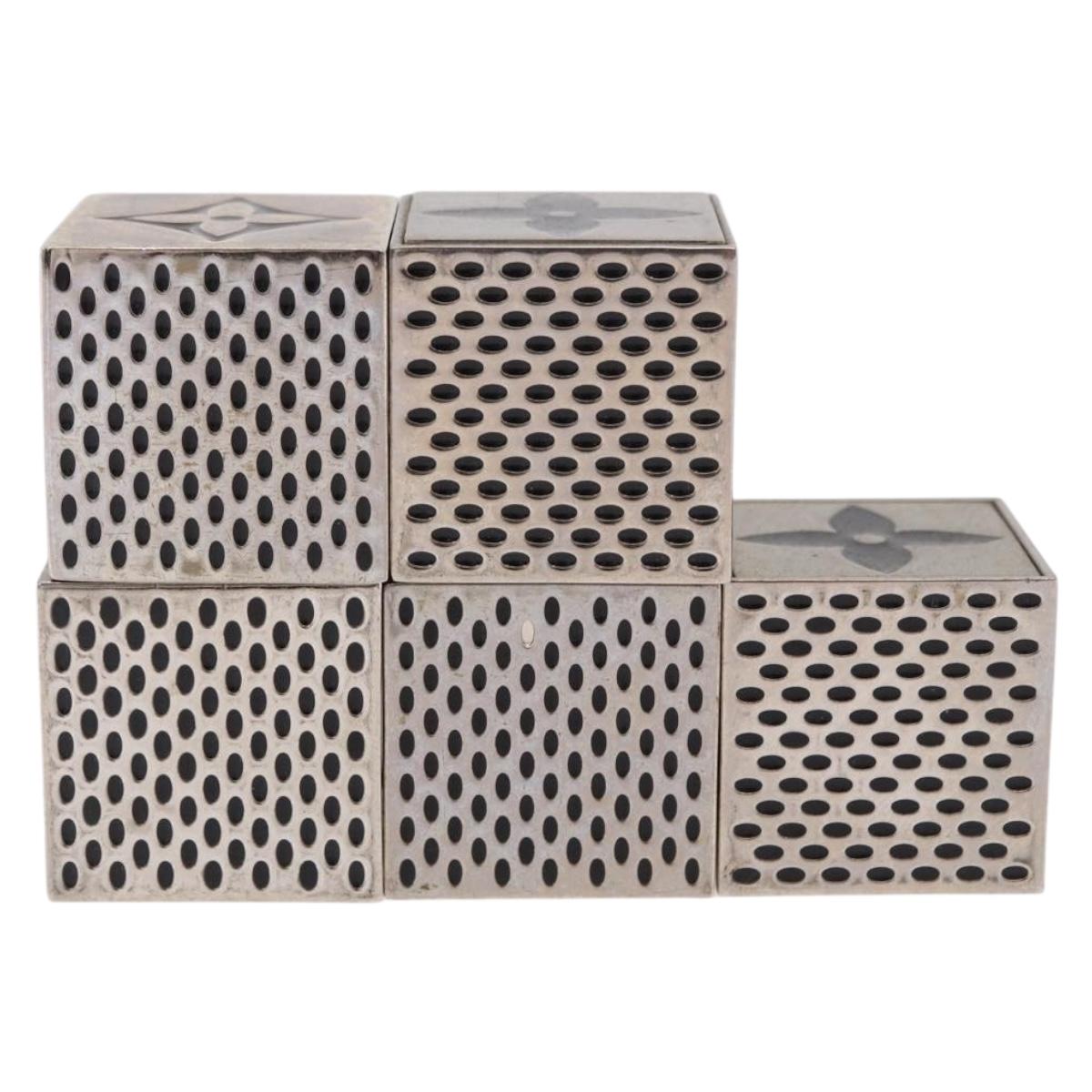 LOUIS VUITTON LV Cube Game metal Silver M99454 LV Auth 190676