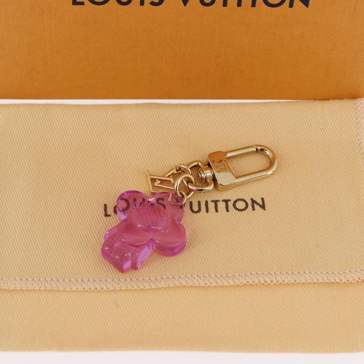 LOUIS VUITTON Bag Charm Vivienne Gummy Mini metal Rose M03652 LV Auth 190677M