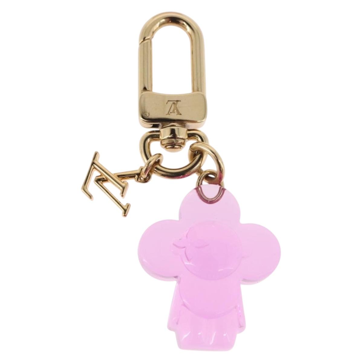 LOUIS VUITTON Bag Charm Vivienne Gummy Mini metal Rose M03652 LV Auth 190677M