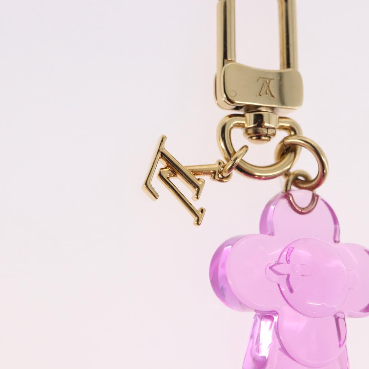 LOUIS VUITTON Bag Charm Vivienne Gummy Mini metal Rose M03652 LV Auth 190677M