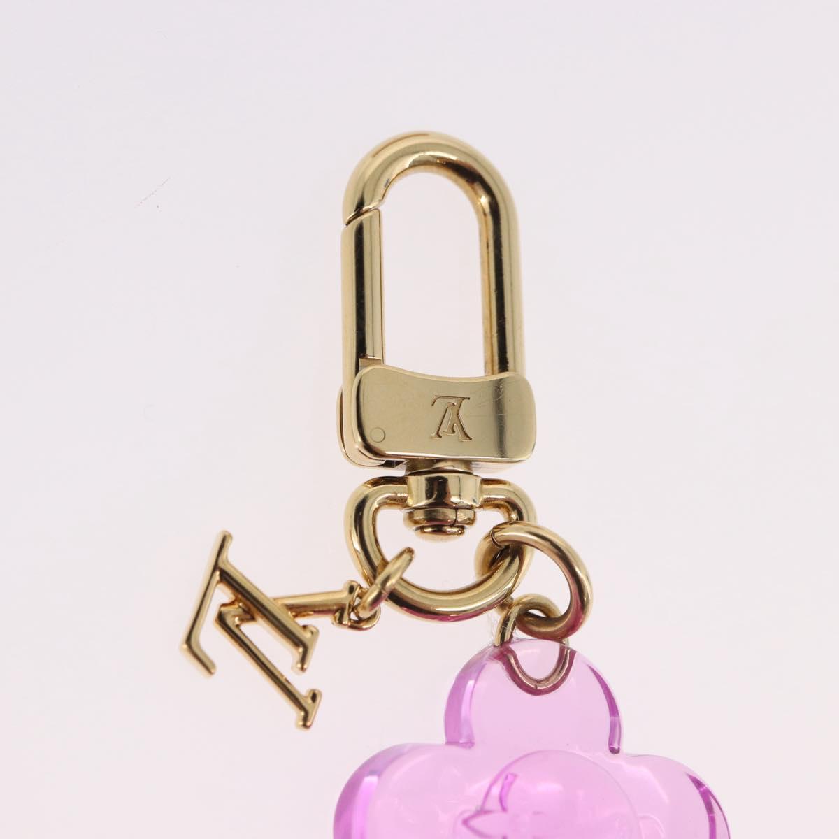 LOUIS VUITTON Bag Charm Vivienne Gummy Mini metal Rose M03652 LV Auth 190677M