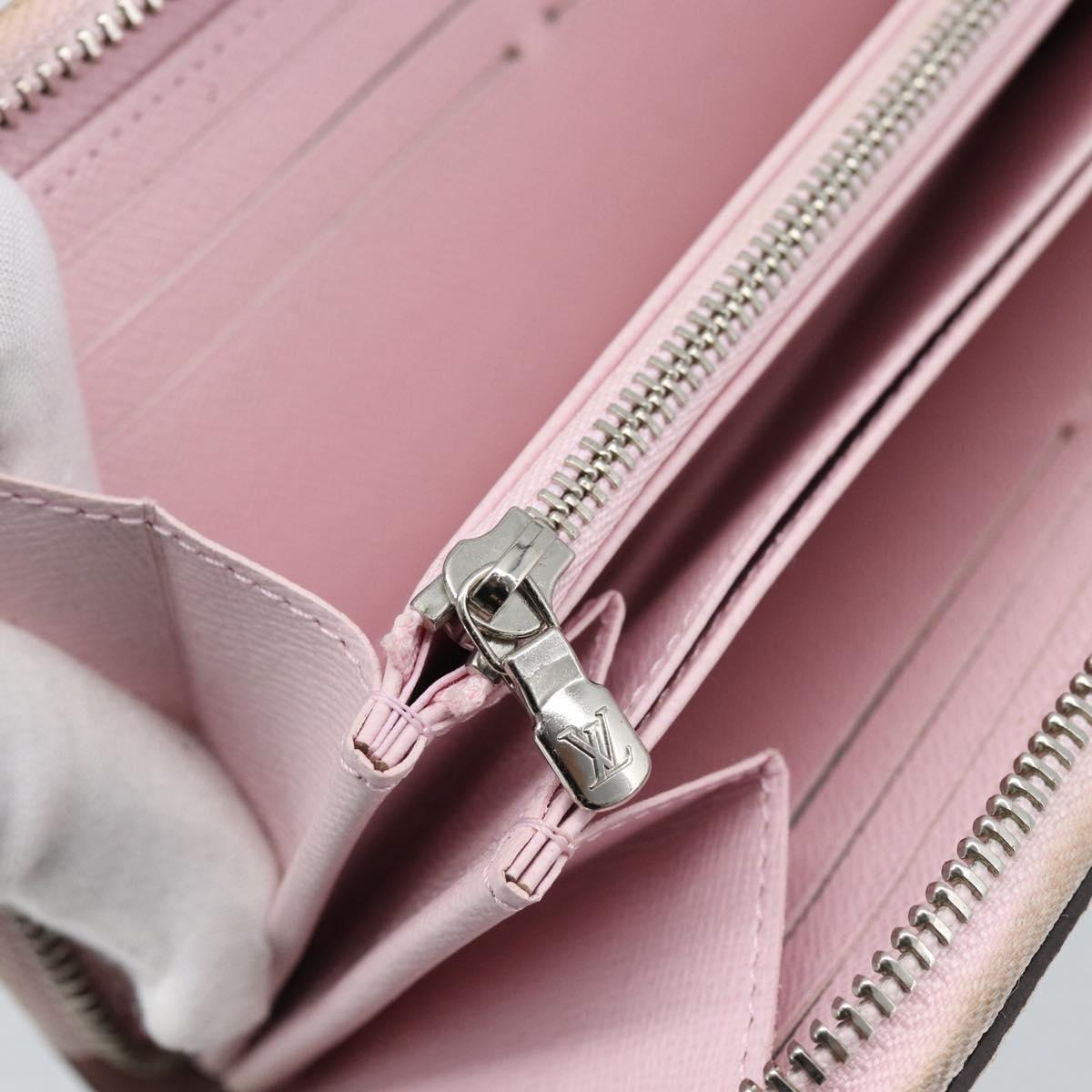 LOUIS VUITTON Monogram Escal Zippy Wallet Long Wallet Pink M69110 LV Auth 190680