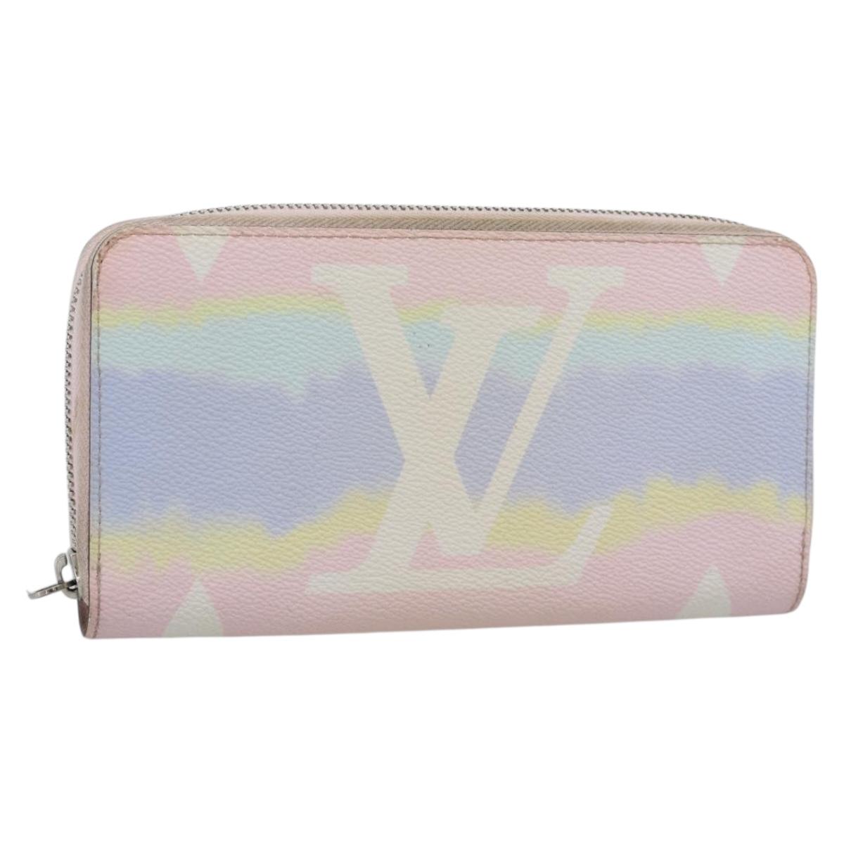 LOUIS VUITTON Monogram Escal Zippy Wallet Long Wallet Pink M69110 LV Auth 190680