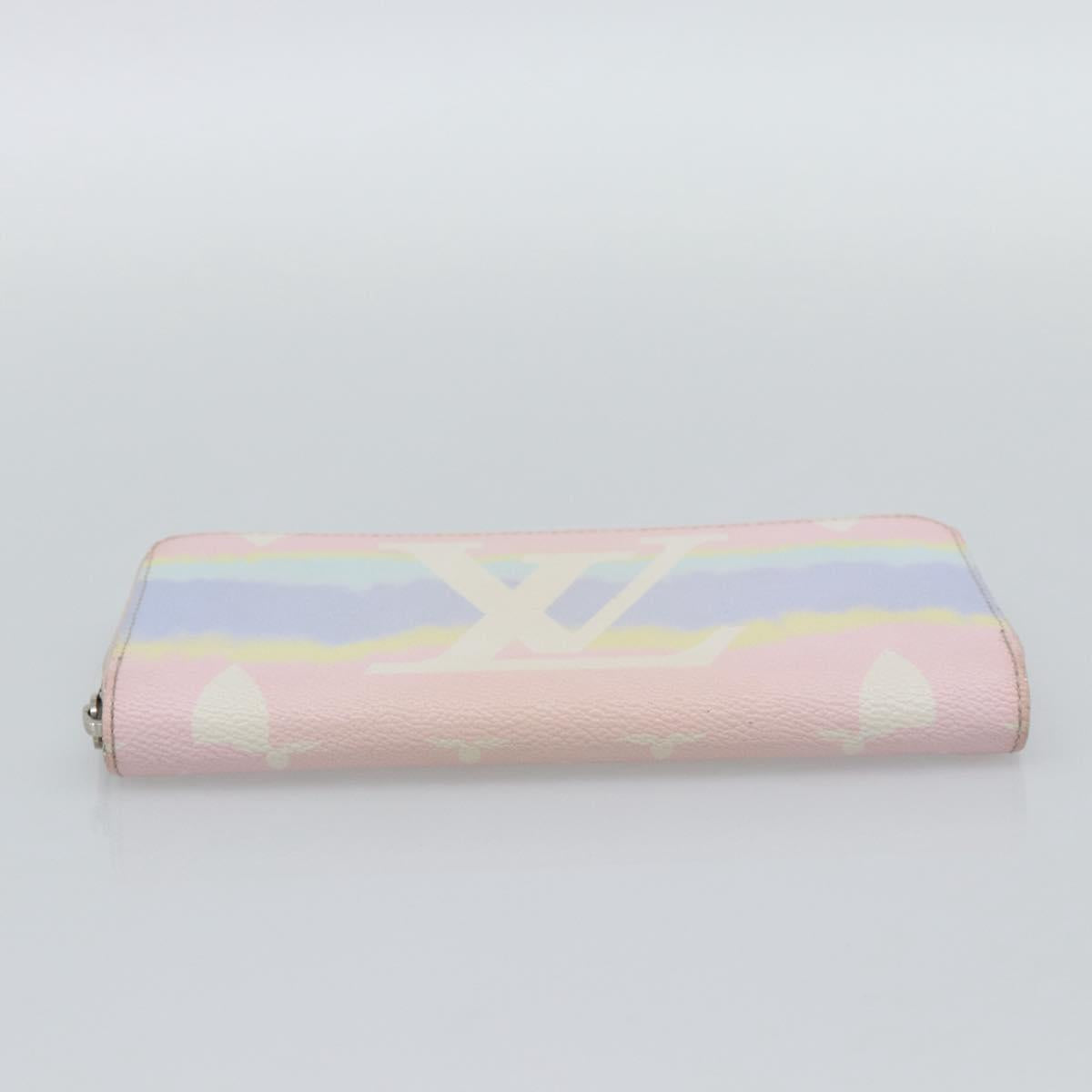 LOUIS VUITTON Monogram Escal Zippy Wallet Long Wallet Pink M69110 LV Auth 190680