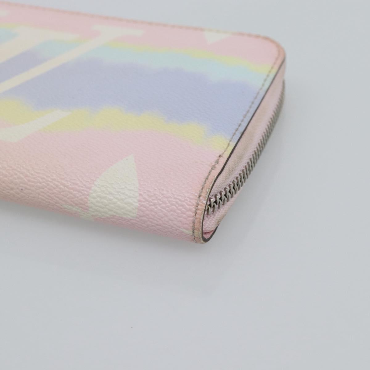 LOUIS VUITTON Monogram Escal Zippy Wallet Long Wallet Pink M69110 LV Auth 190680