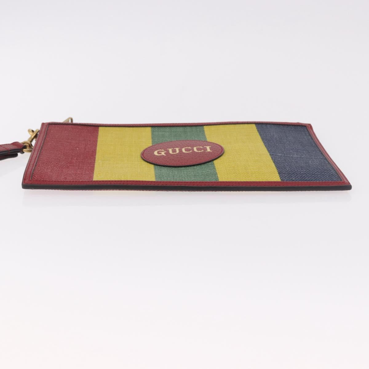 GUCCI Baiadera Clutch Bag Canvas Multicolor Gold 625602 Auth 190681A