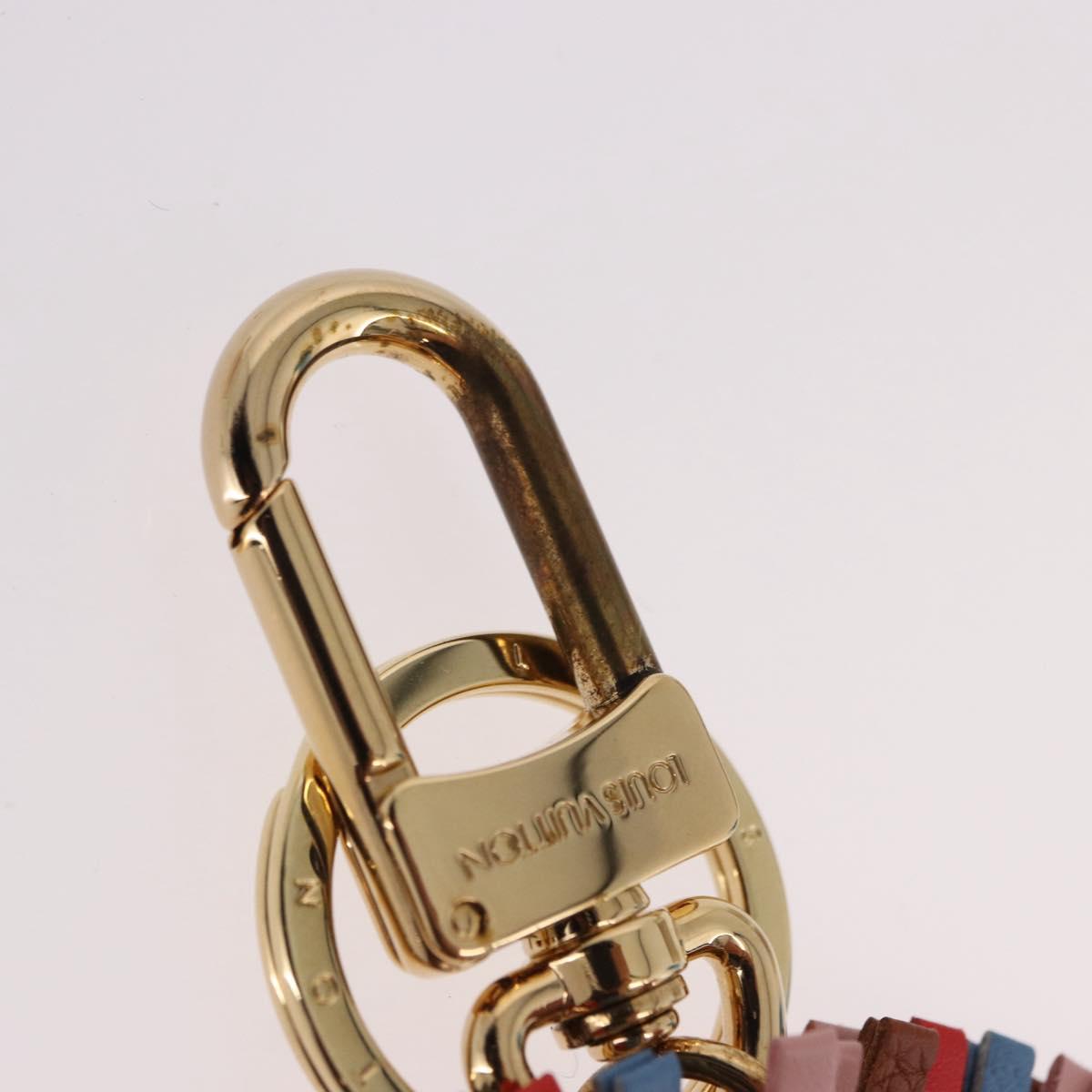 LOUIS VUITTON Porte Cles Fringe Key Holder metal Gold M68463 LV Auth 190687M