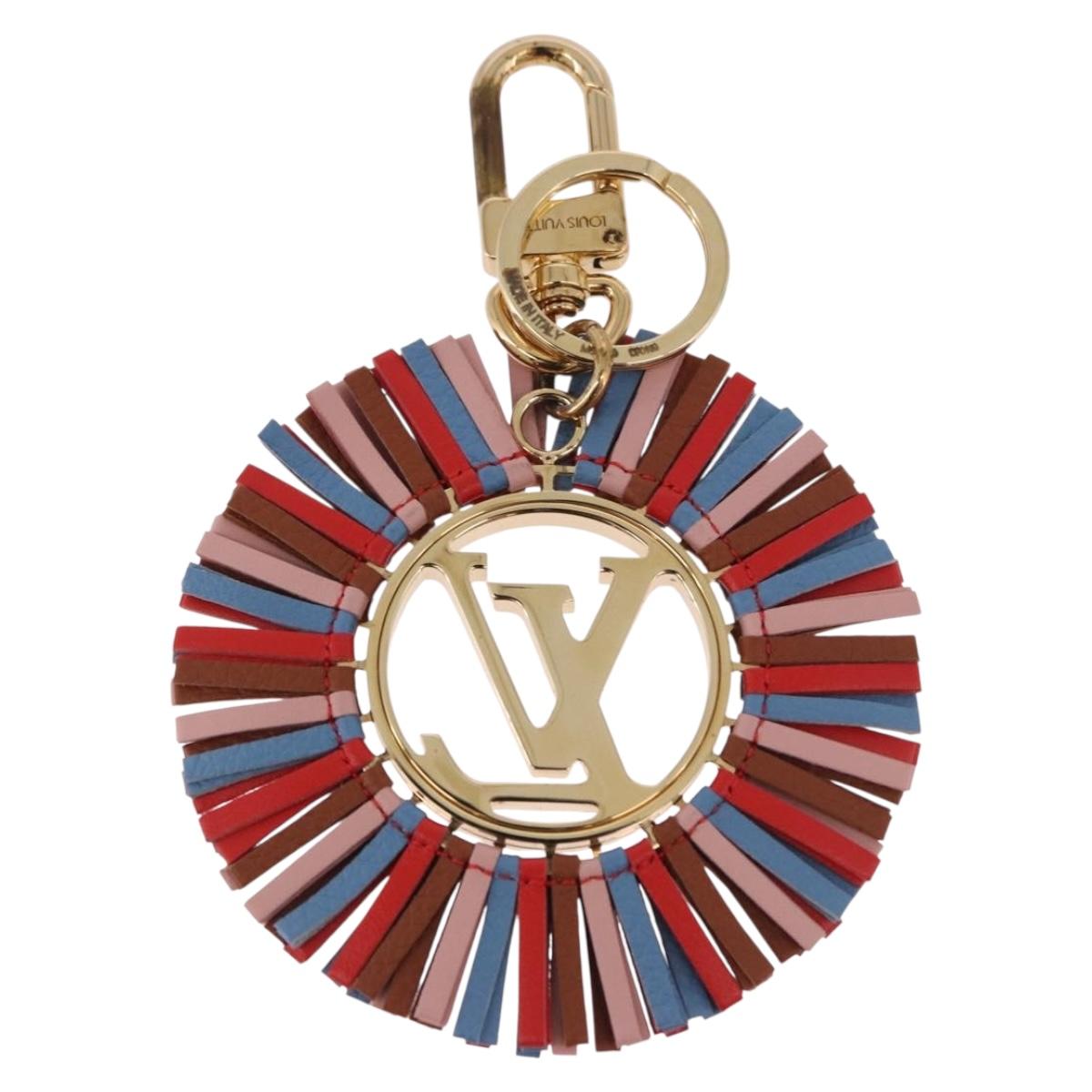 LOUIS VUITTON Porte Cles Fringe Key Holder metal Gold M68463 LV Auth 190687M