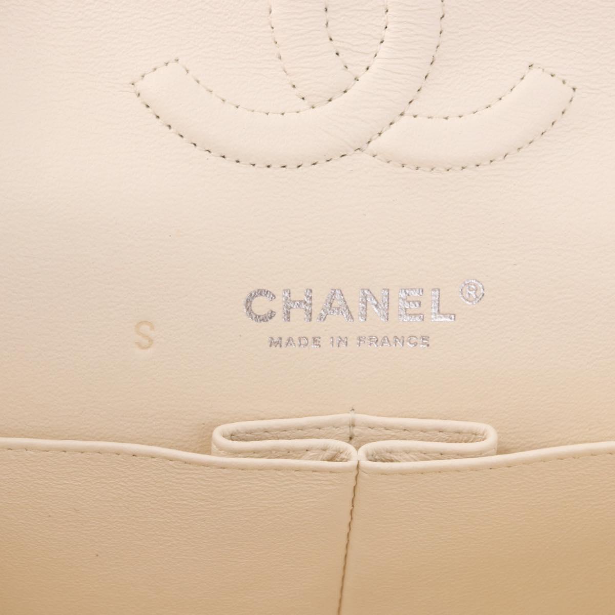 CHANEL Matelasse 25 Chain Bag Lamb Skin Multicolor Silver CC Auth 190690SM
