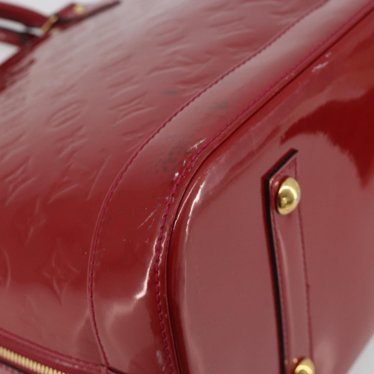 LOUIS VUITTON Monogram Vernis Alma PM Hand Bag Rose Andian M91770 Auth 190707A