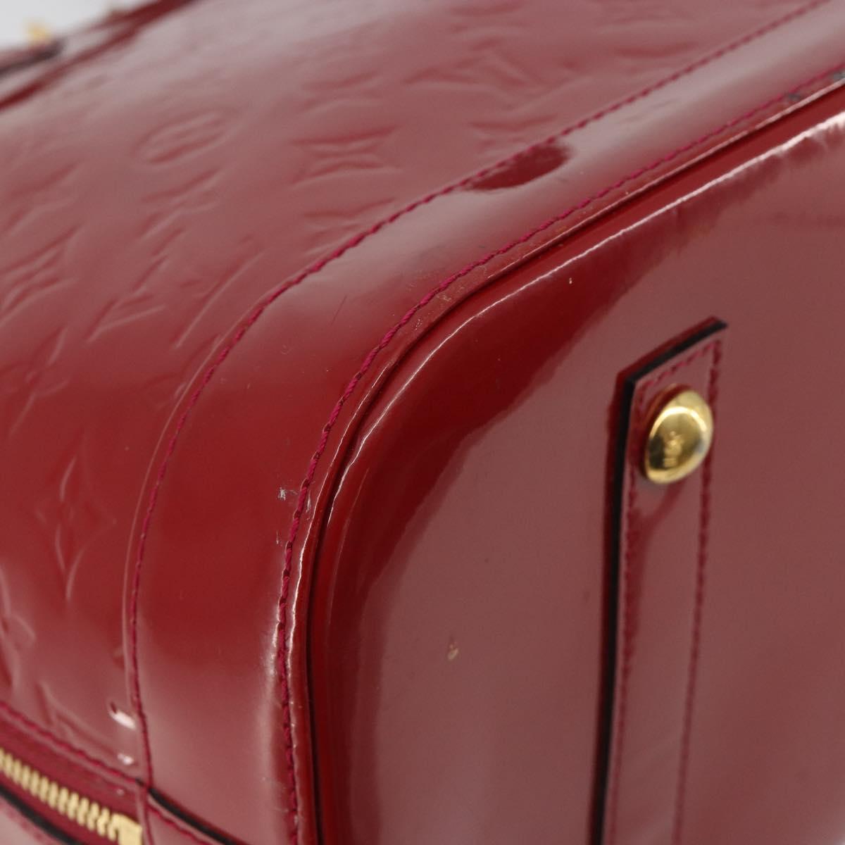 LOUIS VUITTON Monogram Vernis Alma PM Hand Bag Rose Andian M91770 Auth 190707A