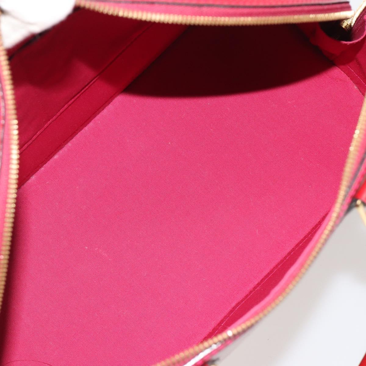 LOUIS VUITTON Monogram Vernis Alma PM Hand Bag Rose Andian M91770 Auth 190707A