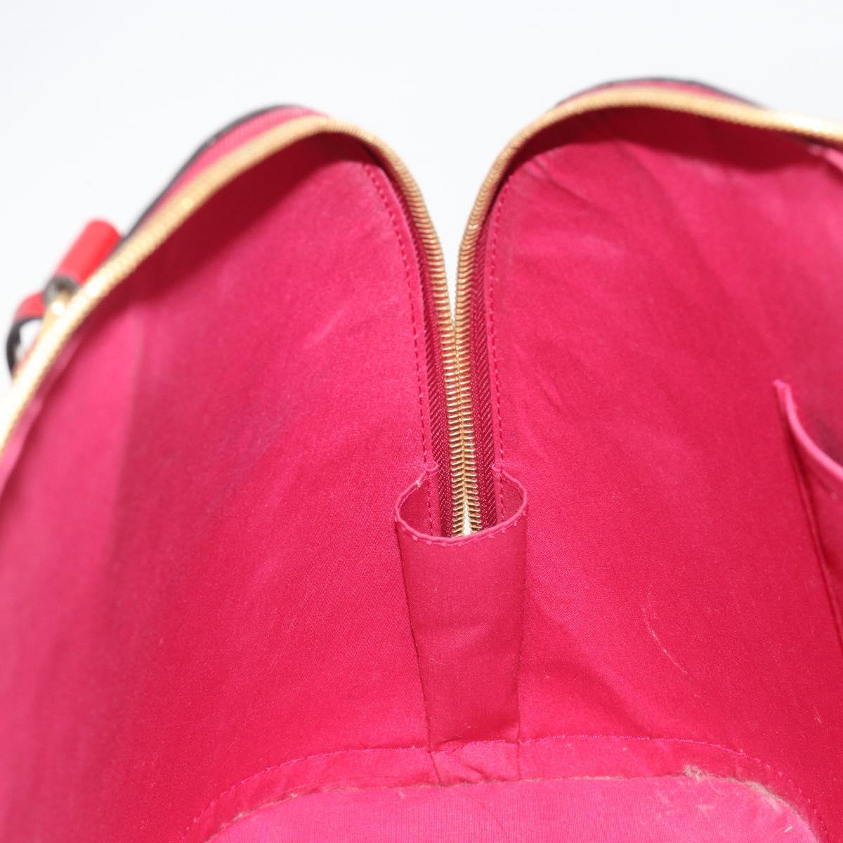 LOUIS VUITTON Monogram Vernis Alma PM Hand Bag Rose Andian M91770 Auth 190707A