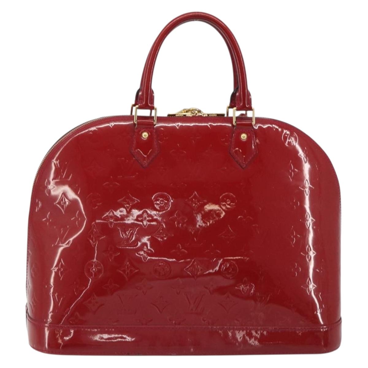 LOUIS VUITTON Monogram Vernis Alma PM Hand Bag Rose Andian M91770 Auth 190707A