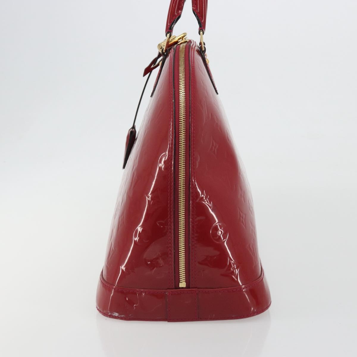 LOUIS VUITTON Monogram Vernis Alma PM Hand Bag Rose Andian M91770 Auth 190707A