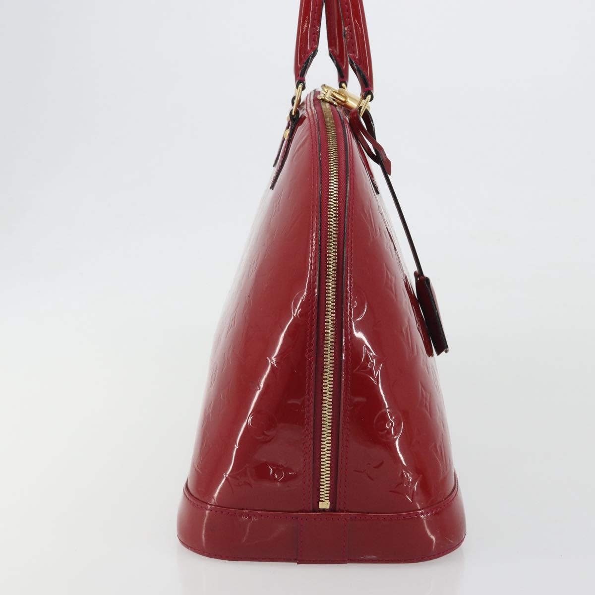 LOUIS VUITTON Monogram Vernis Alma PM Hand Bag Rose Andian M91770 Auth 190707A