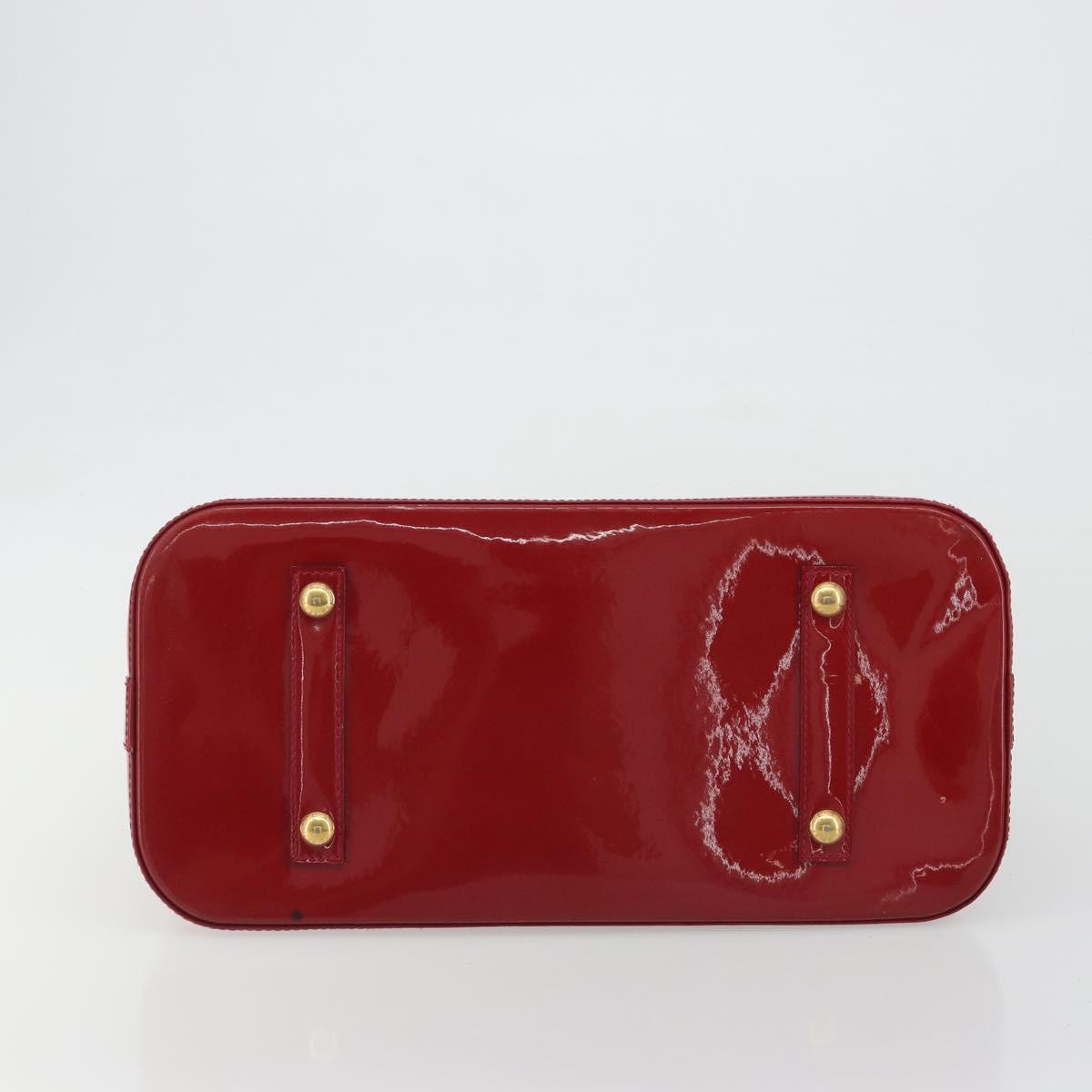 LOUIS VUITTON Monogram Vernis Alma PM Hand Bag Rose Andian M91770 Auth 190707A
