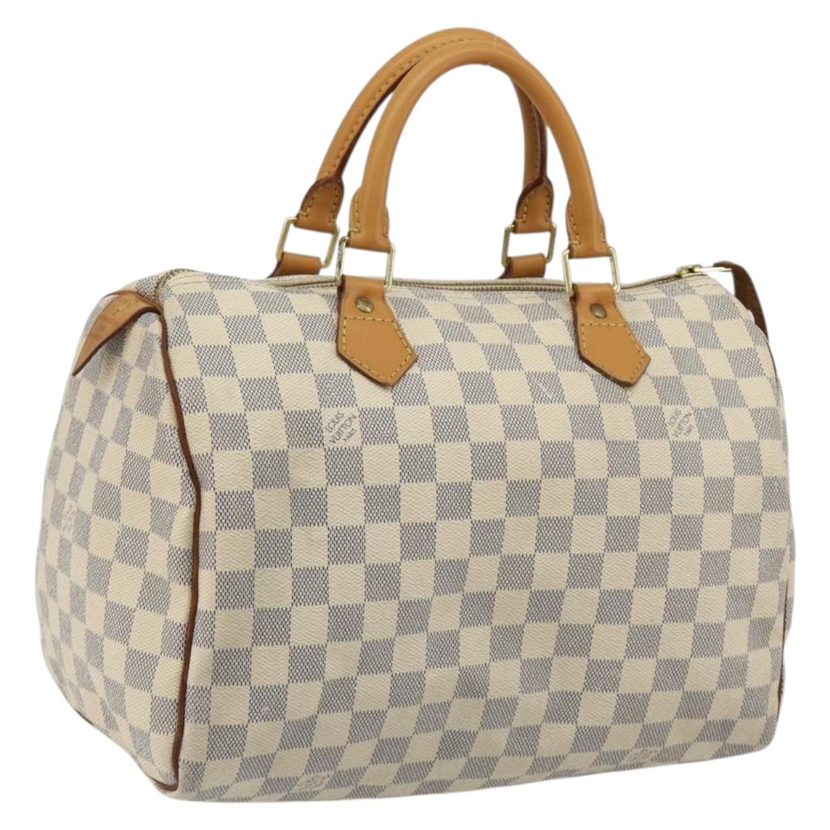 LOUIS VUITTON Damier Azur Speedy 30 Hand Bag N41533 LV Auth 190710