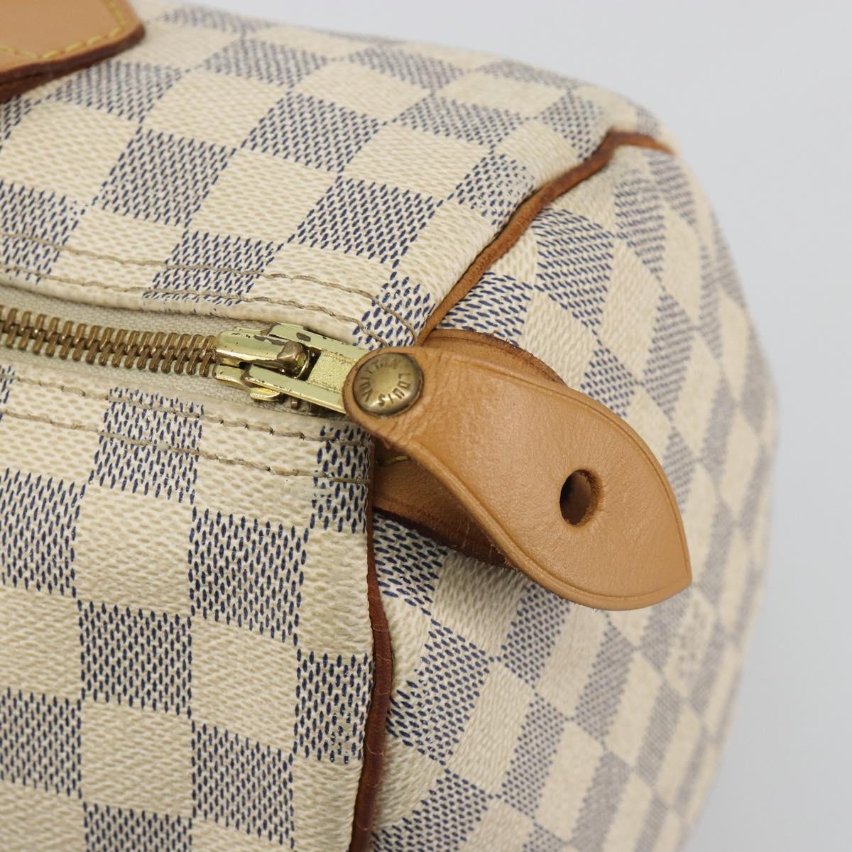 LOUIS VUITTON Damier Azur Speedy 30 Hand Bag N41533 LV Auth 190710